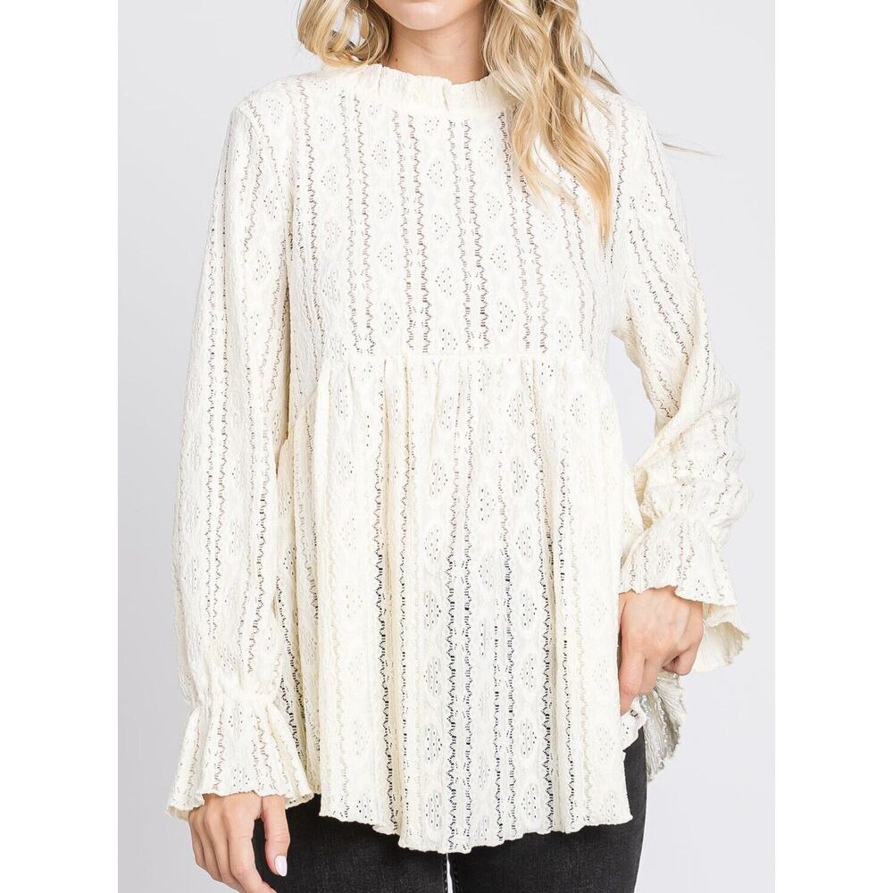 Elegant Cream Lace Blouse